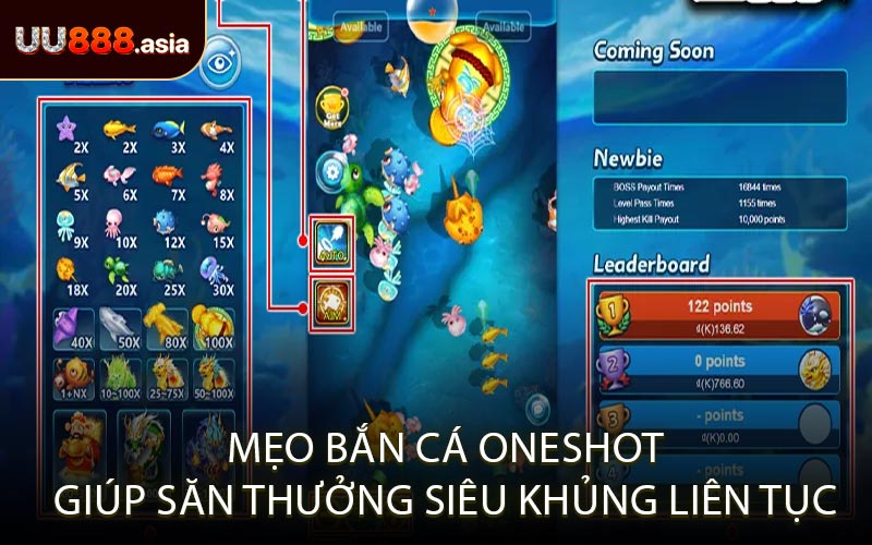 Mẹo Bắn Cá OneShot Giúp Săn Thưởng Siêu Khủng Liên Tục
