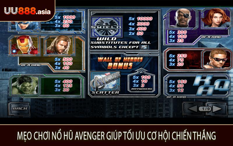 Mẹo Chơi Nổ Hũ Avenger Giúp Tối Ưu Cơ Hội Chiến Thắng